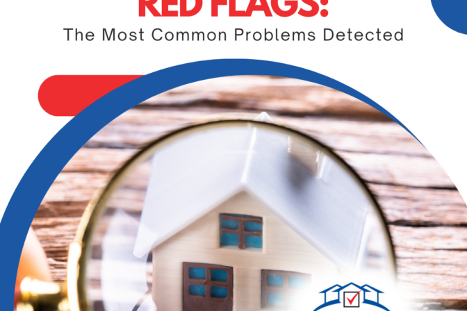 magnifying glass inspecting a model house.