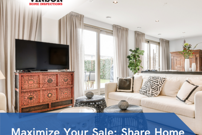 Vinson Home Inspections Maximize Your Sale_ Share Home Inspection Reports with Sellers a living room filled with furniture and a flat screen tv