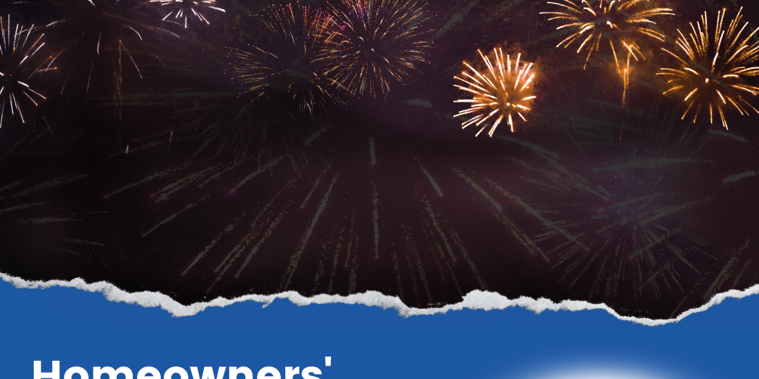 Vinson Home Inspections Homeowners’ Celebration Guide_ Safe Fireworks Tips Dark night sky filled with bright and colorful fireworks