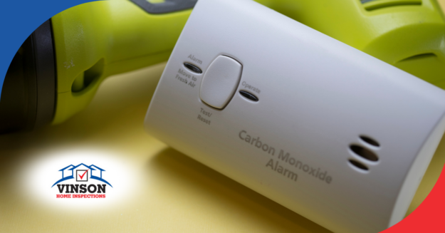 Vinson Home Inspections (15) Carbon monoxide alarm placed next to a flashlight
